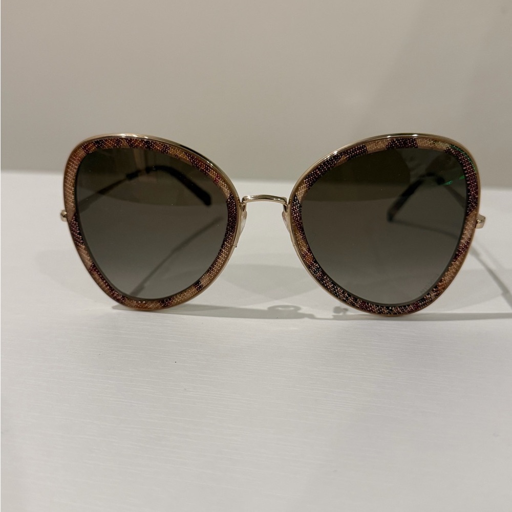 Missoni Stylish Gold and Brown Sunglasses, NWOT